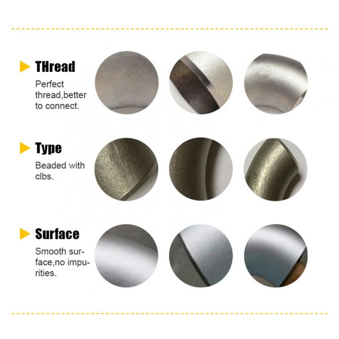 C71500 Pipe Fittings Long Radius Seamless 90 Degree Elbows Copper Nickel 1