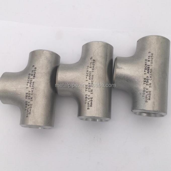 Copper Nickel Equal Tee ASME B16.9 Nickel Alloy Pipe Fittings Customize Tee 0