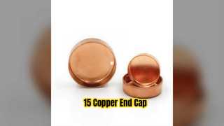 15 Inch Copper Threaded End Cap SCH10 Sand Polish