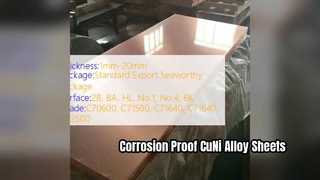 CuNi 90 10 and 70 30 Alloy Sheets Corrosion Resistant