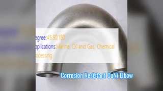 C70600 CuNi 90 Degree Elbow Corrosion Resistant Fitting