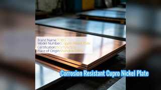 Cupro Nickel 70 30 Plate C71500 for Heat Exchangers