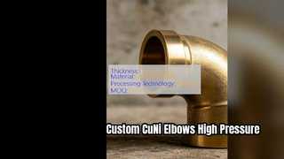 Custom Copper Nickel Butt Weld Pipe Elbows High Pressure