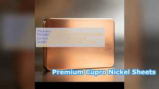 Premium Cupro Nickel Sheets C70600 C71500 Seaworthy Packing