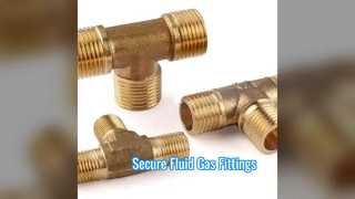 Brass Female Tee Fittings Industrial Fluid Gas