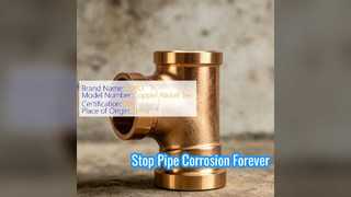 DN20 Copper Nickel Equal Tee Corrosion Proof Pipe Adapter