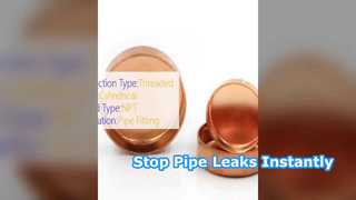 Threaded Copper Cap Fitting 150 PSI Pipe End Seal Solution