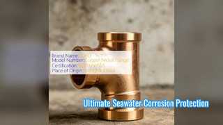 ASTM B466 C70600 CuNi 90 10 Equal Tee Marine Grade Fitting