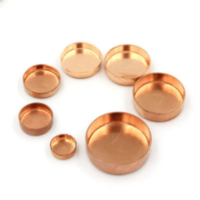 150 PSI 400°F Polished Finish Copper Pipe Cap Threaded Pipe End Cover