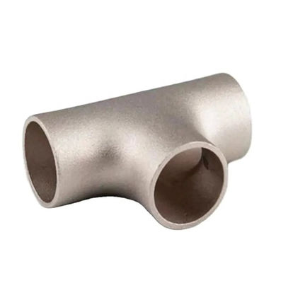 CuNi 70/30 Copper Nickel Equal Tee Butt Weld Fitting ASME B16.9 with Anti-Biofouling and High Seawater Corrosion Resistance