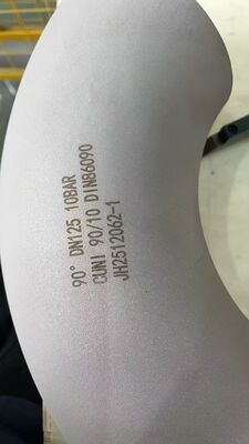 CuNi 70/30 Copper Nickel 90° LR Elbow, High Strength ASME B16.9 Butt Weld Fitting