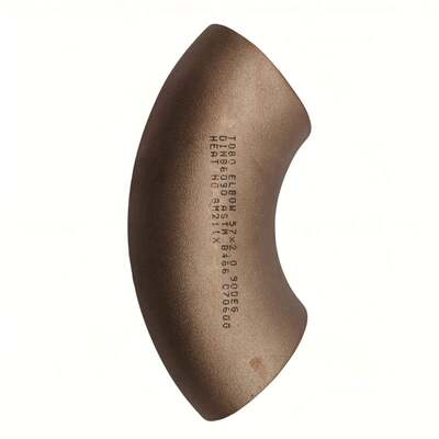 CuNi 70/30 Copper Nickel Elbow, Erosion Resistant 90° LR ASME B16.9 Butt Weld Pipe Fitting