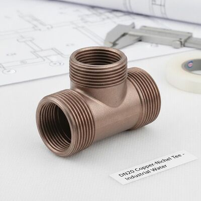 Threaded Connection Copper Nickel Equal Tee DN20 Size Corrosion Resistant for Industrial Water Systems