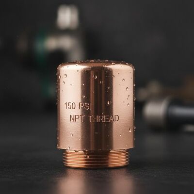 Polished Copper Pipe Cap with 150 PSI Pressure Rating and NPT Thread Type for Secure Sealing