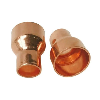 Quick-Connect Solderless Brass Reducer Coupling Corrosion-Resistant Compression Fitting for Copper Pipe