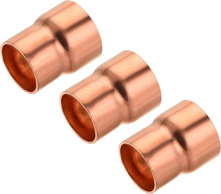 Quick-Connect Solderless Brass Reducer Coupling Corrosion-Resistant Compression Fitting for Copper Pipe