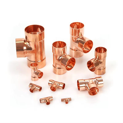 Marine Grade CuNi 90/10 Equal Tee, UNS C70600 Corrosion-Resistant Seawater Pipe Fitting, Buttweld