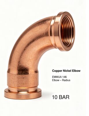 C70600 Copper Nickel Seamless 90° Elbow ASME B16.9 BW Corrosion Resistant Fitting