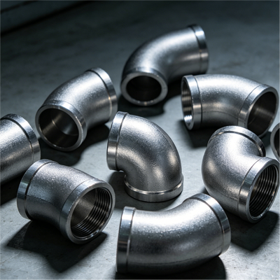 Polished CuNi Elbow High Pressure Customized Thickness Butt Weld Pipe Bend Fitting