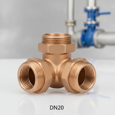 DN20 Size Threaded Connection Corrosion Resistant Copper Nickel Equal Tee for Industrial Water Systems
